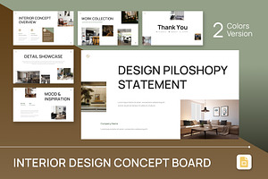 Interior Design Concept Board Slides, a Presentation Template by Antstheme