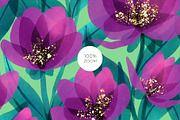 Violet Jade Garden Pattern, a Pattern Graphic by Velliniki (Thumbnail 6 of 12)