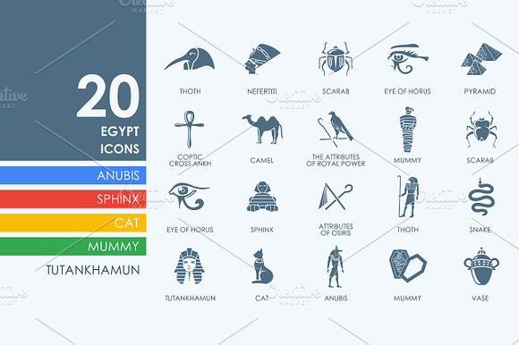20 Egypt Icons