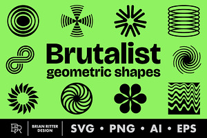 Brutalist Geometric Shapes