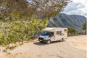 Motorhome on the beautiful parking, a Transportation Photo by Illustrations&photos