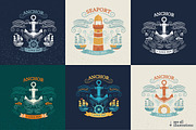 Vintage marine illustrations, a Texture Illustration by Dasha Efremova (Thumbnail 3 of 7)