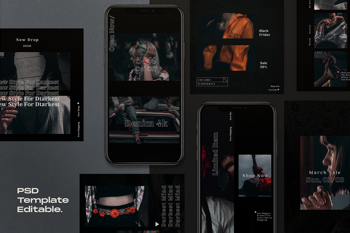 MADNESS - Instagram Template+Storis, a Social Media Template by Dirtytemp Studio (Photo 5 of 5)