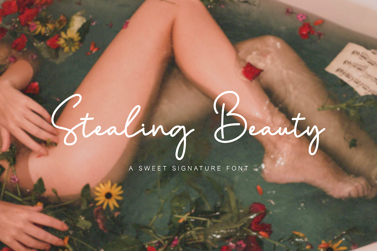 Sweet Script Font, a Script Font by elvinova (Photo 1 of 7)