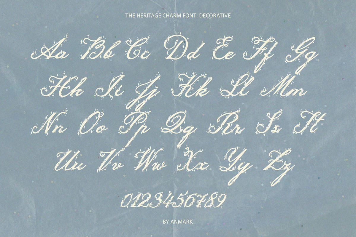 The Heritage Charm Decorative Font, a Script Font by AnMark (Photo 4 of 11)