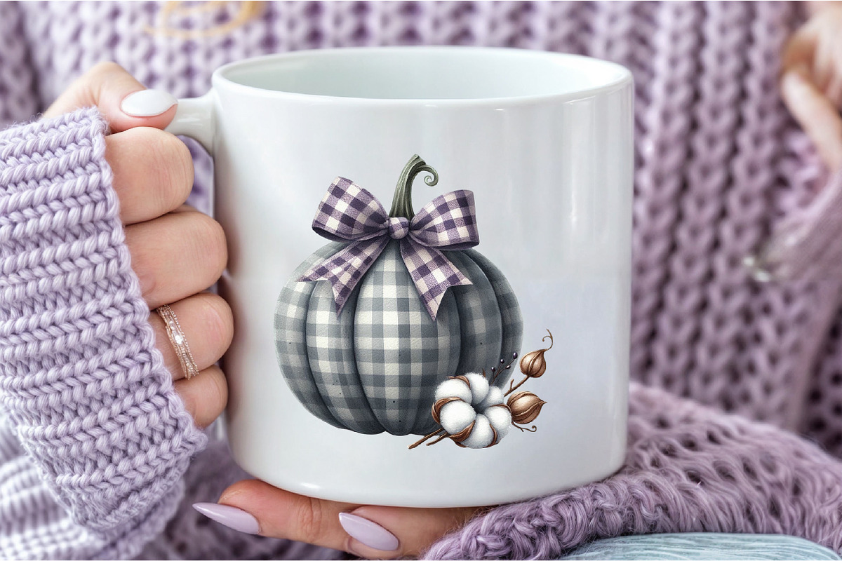 Autumn Pumpkin and Bow Clipart, an Illustration by Libby Wishes (Photo 10 of 11)