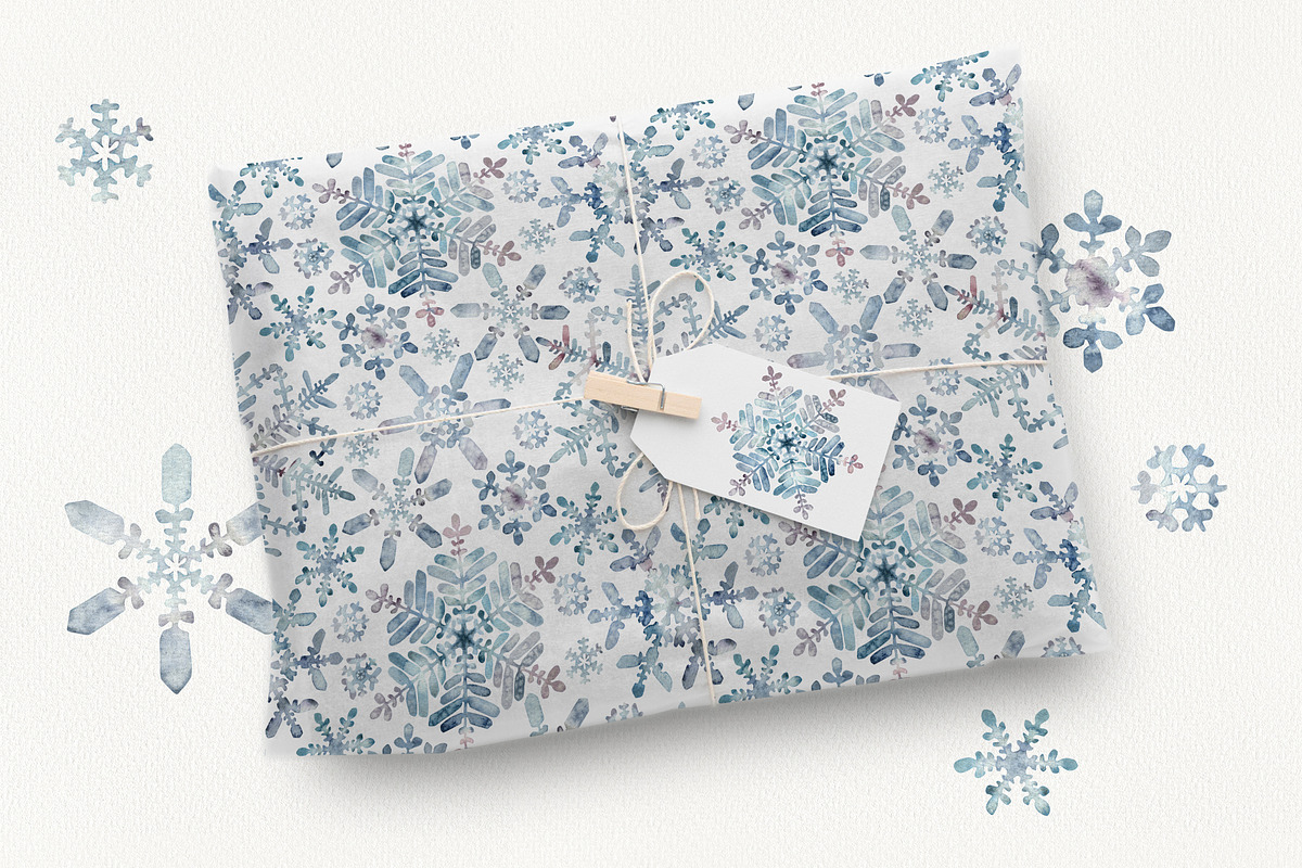 Winter Snowflakes Watercolor, a Seasonal Illustration by YarovaArt (Photo 16 of 17)