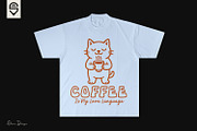 Cute Cat Coffee Lover Design, an Animal Illustration by shaondesigns (Thumbnail 3 of 4)