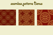 Set of 9 vector mandalas + bonus, a Background Graphic by artabramova (Thumbnail 3 of 5)