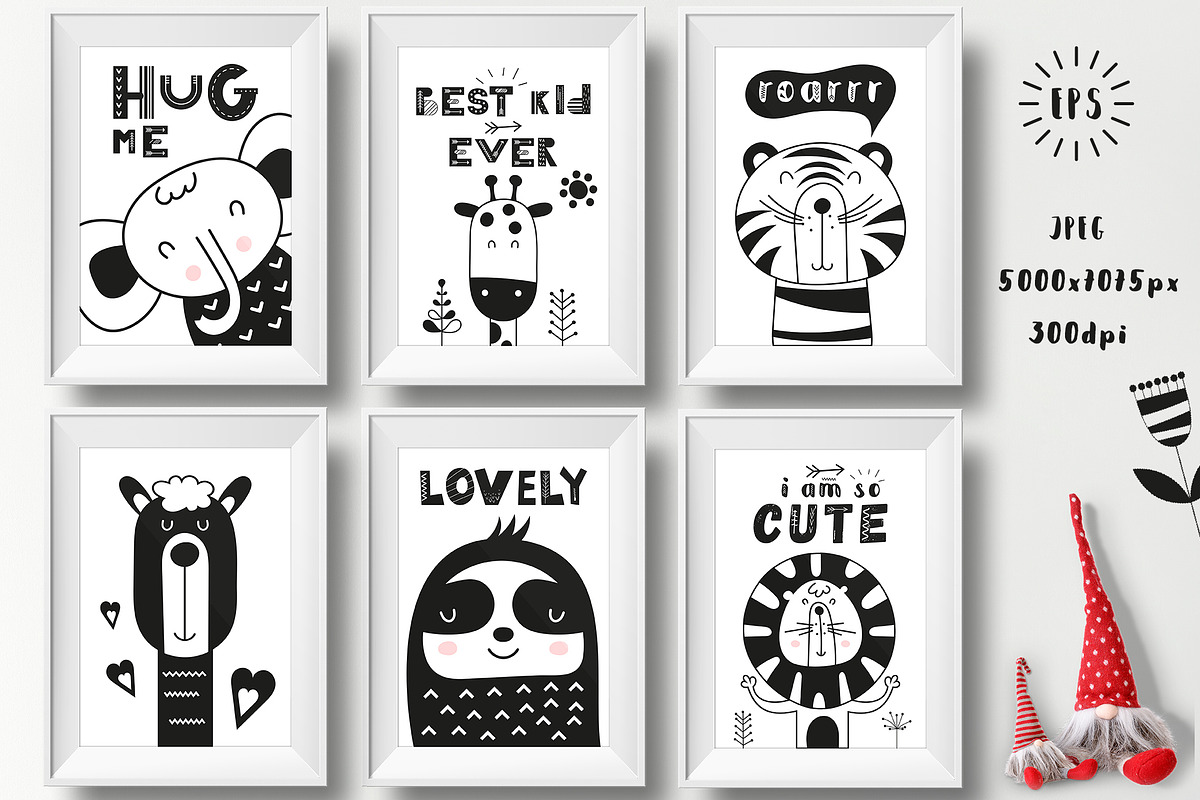 Nursery Art Funny Jungle Animals, an Animal Illustration by Nursery Art (Photo 2 of 13)