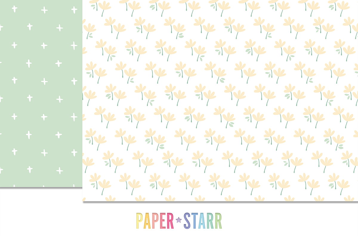 Daisy Digital Paper, a Pattern Graphic by Paper Starr Studio