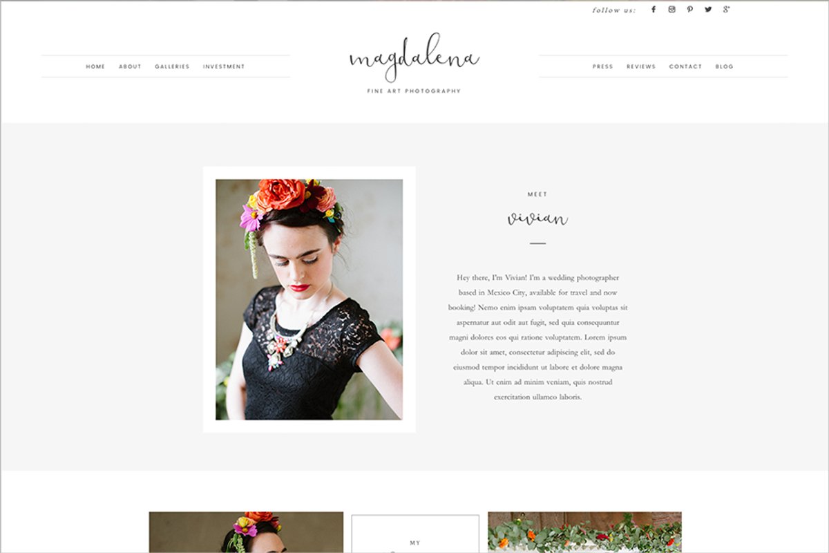 Magdalena ProPhoto 7 Template, a Websites & App Template by Red Met Yellow Creative (Photo 9 of 22)