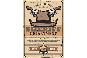 Wild West Sheriff Gun, Cowboy Hat