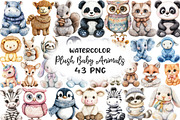 Knitted Plush Baby Animals Clipart, an Illustration by CraftArtStudio (Thumbnail 1 of 6)