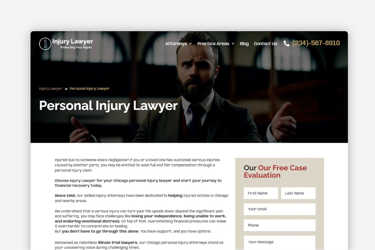 Injury Lawyer WordPress Theme, a WordPress Template by Your Theme Shop (Photo 6 of 9)