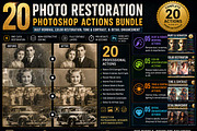 20 Photo Restoration Ps Action, an Action Add-On by Studio Retouch (Thumbnail 1 of 45)