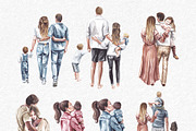 WATERCOLOR FAMILY BUNDLE, a Person Illustration by Elena_Sedova (Thumbnail 4 of 16)