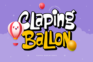 Claping Ballon - Playful Display, a Font by Namara Creative Studio