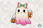 Rainbow Bow Ghost PNG, an Illustration by Craft Nest (Thumbnail 1 of 6)
