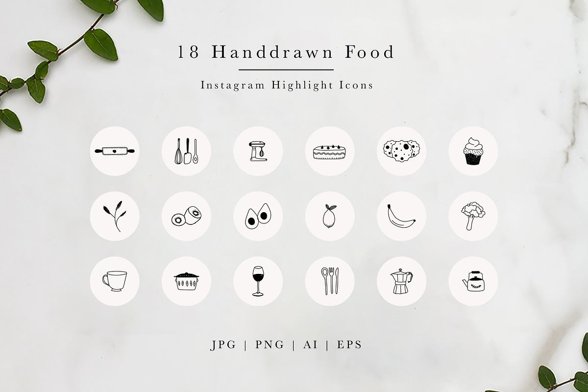 Instagram Highlight Icons Food, a Social Media Template by Irene Florentina Design (Photo 2 of 4)