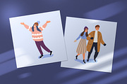 People skating on ice rink set, a Person Illustration by Good Studio (Thumbnail 2 of 2)