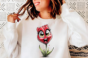 Funny Cartoon Flowers Clipart, an Illustration by SinaCreation (Thumbnail 8 of 9)