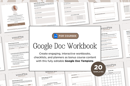 Google Doc Workbook Template, a Presentation Template by Our Polished Pages