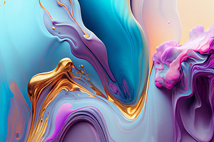 Colorful Acrylic Liquid Textures