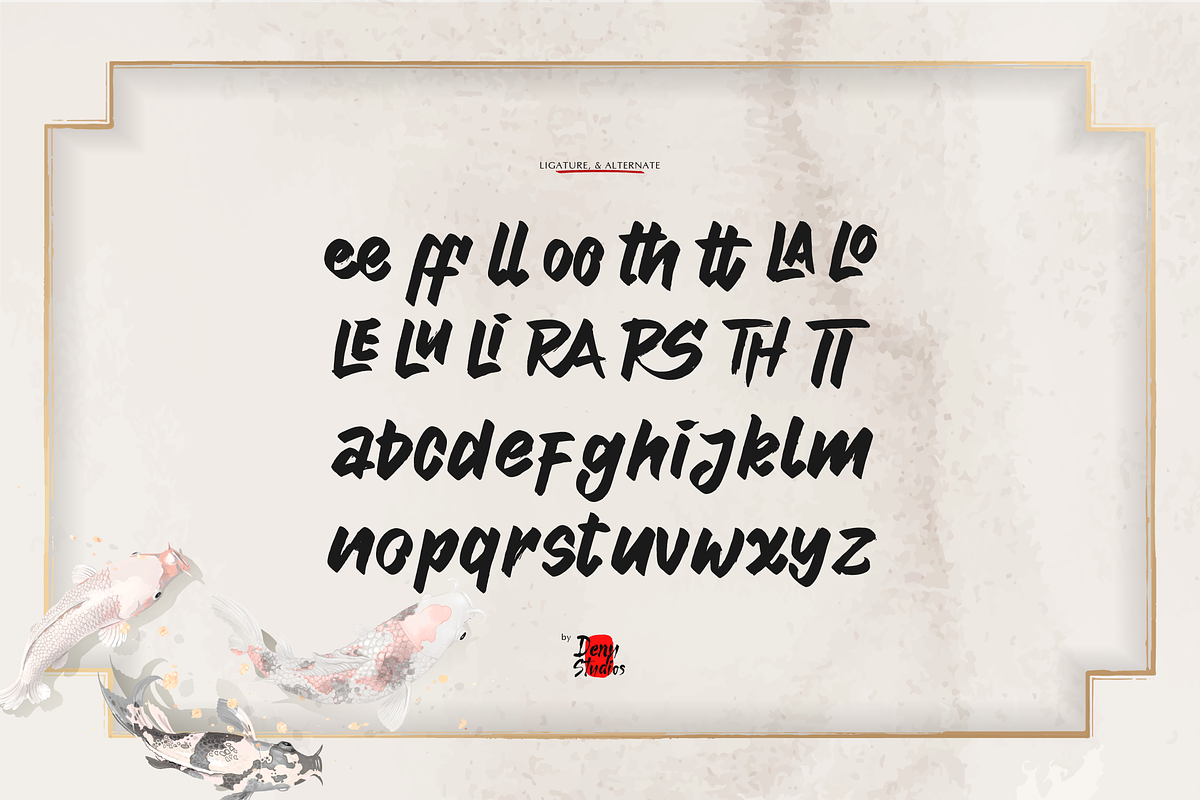 Tenshoku | Japanese Solid Brush, a Handwritten Font by Denustudios (Photo 11 of 12)