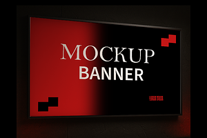 Realistic Horizontal Banner Mockup