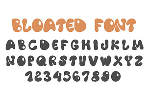 English Bloated Font vector graphics, an Object Illustration by Tati_Kli