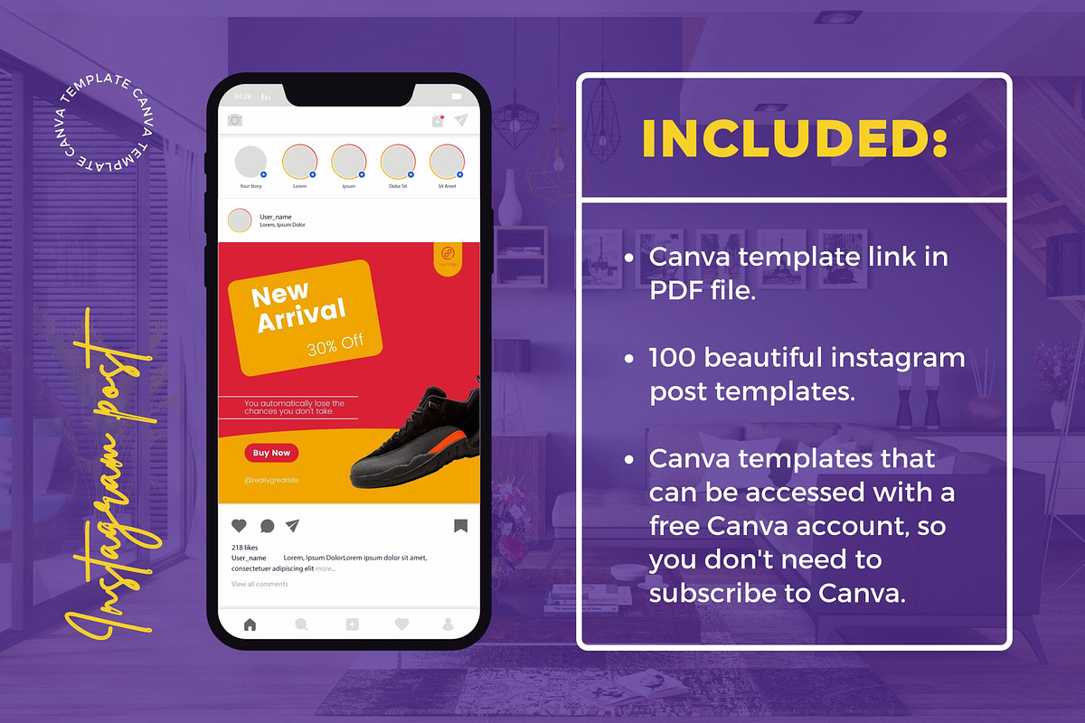 Fashion Sale Content Instagram Posts, a Social Media Template by emcrea (Photo 5 of 9)