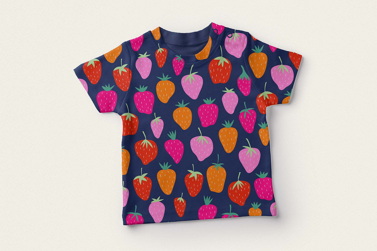 Sweet Strawberry Seamless Patterns, a Pattern Graphic by Irina Ostapenko (Photo 5 of 5)