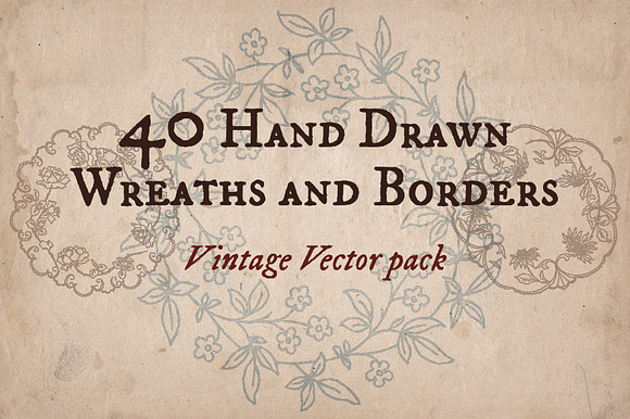 Hand Drawn Wreaths and Frames preview 5