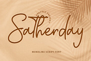 Satherday - Handwritten Font, a Handwritten Font by alifryanzulfikar (Thumbnail 1 of 7)