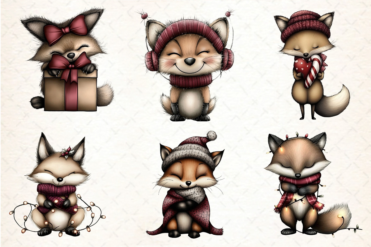 Whimsical Fox Clipart, an Illustration by DreamCafeArt (Photo 6 of 7)