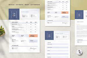 Invoice, Estimate & Brief Templates, a Stationery Template by Creativity-Design