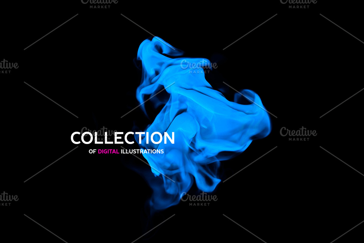 Vector blue ink shapes, an Illustration by Julvil (Photo 1 of 3)