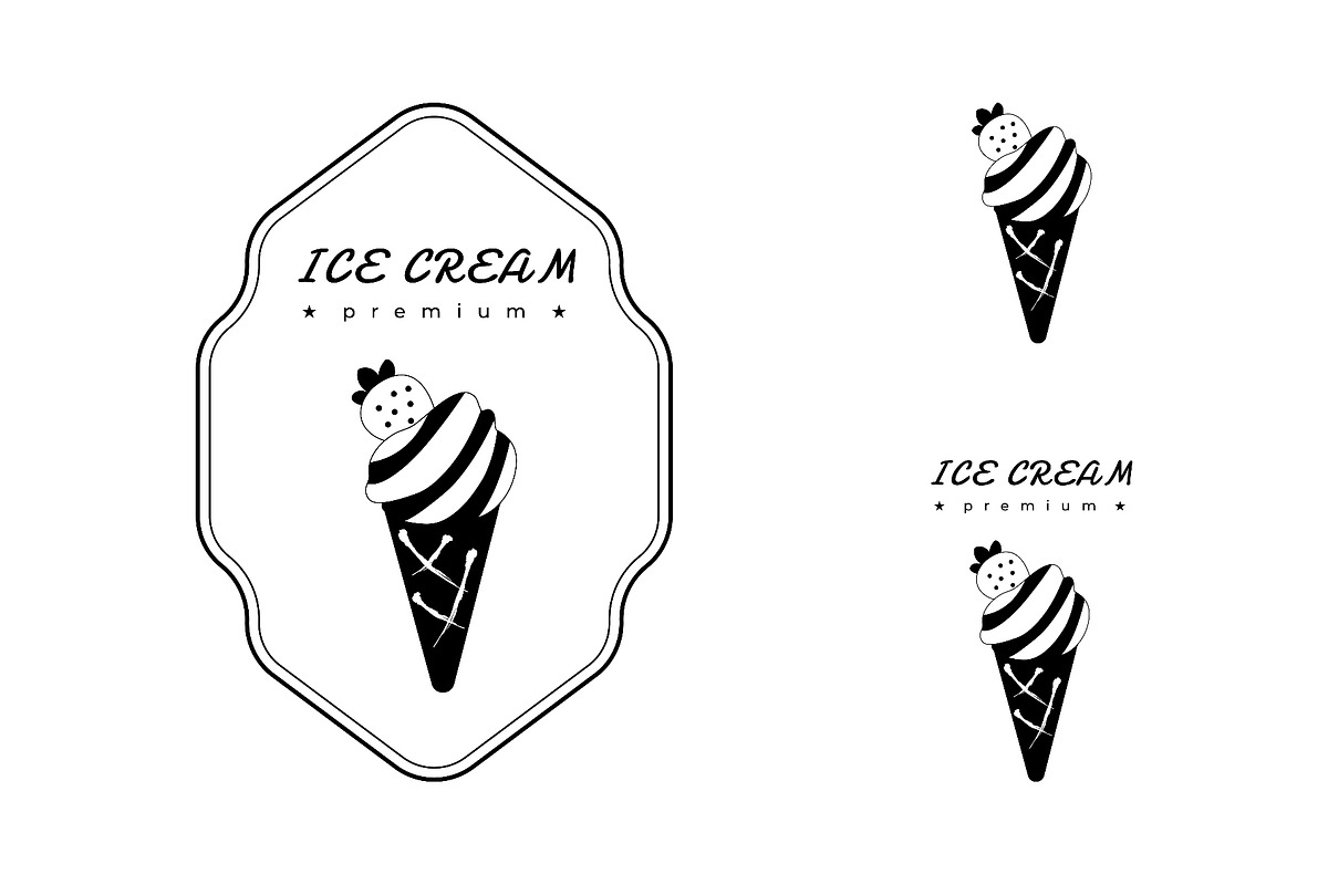 Ice cream logo designs for a bakery, a Food Illustration by okskukuruza (Photo 1 of 3)