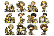 Autumn Boy Watercolor Clipart PNG, a Person Illustration by Nicolle's Colorful Art (Thumbnail 2 of 4)