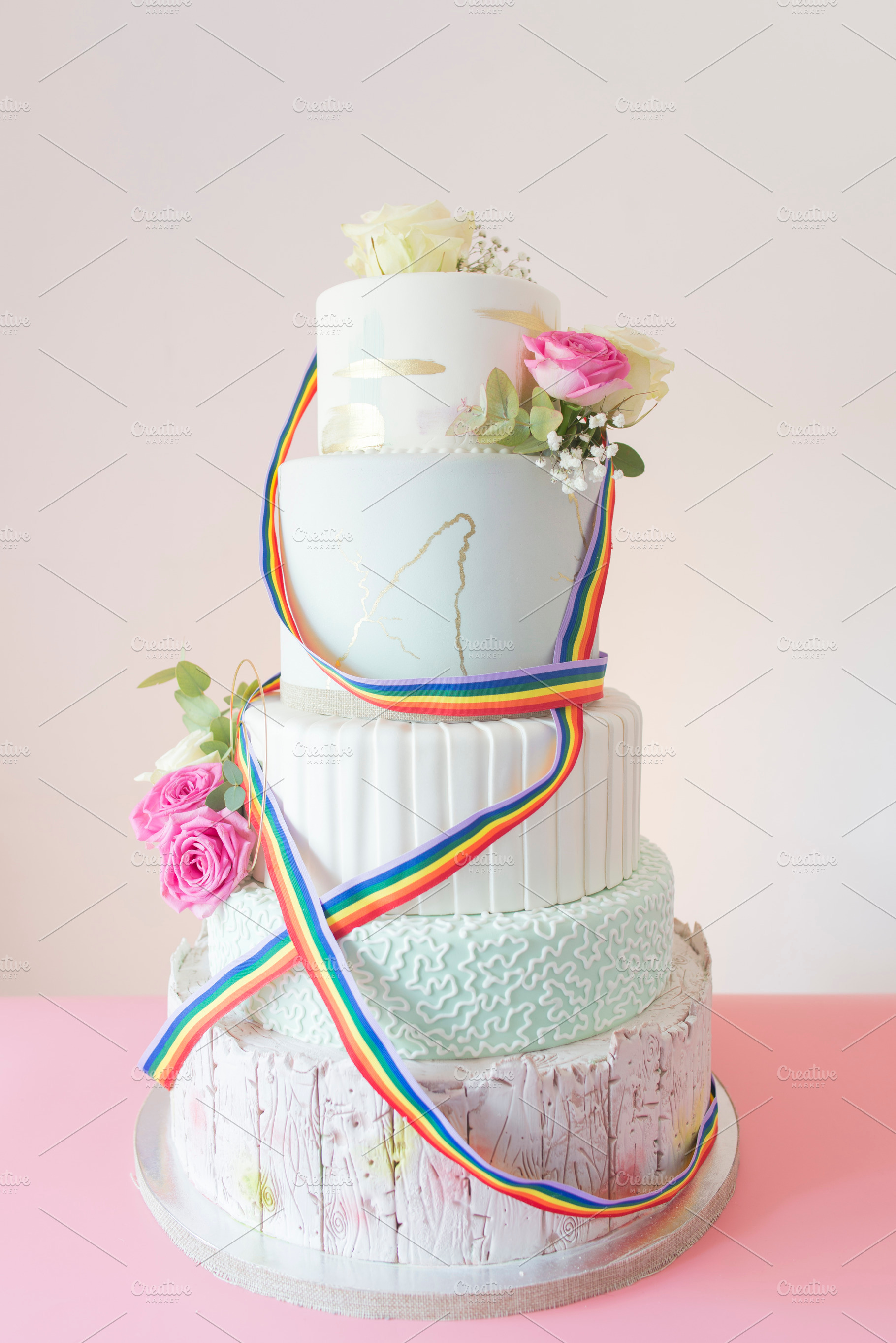 Wedding cake isolated lgbt featuring background, birthday, and blue, a Food & Drink Photo by DalaiFood