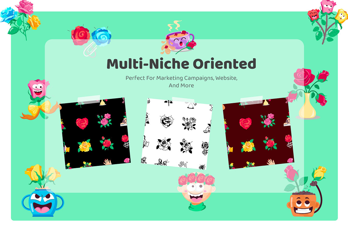 Rose Cartoon Stickers, an Emoji Icon by Vectors Market (Photo 4 of 6)