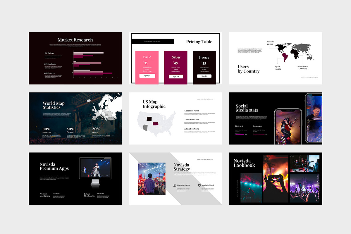 Novisda - Concert Google Slides, a Presentation Template by eunavia (Photo 4 of 7)