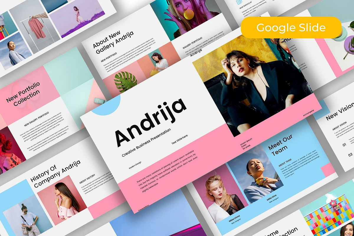 Andrija – Business Google Slide, a Presentation Template by kreatifreya (Photo 1 of 5)