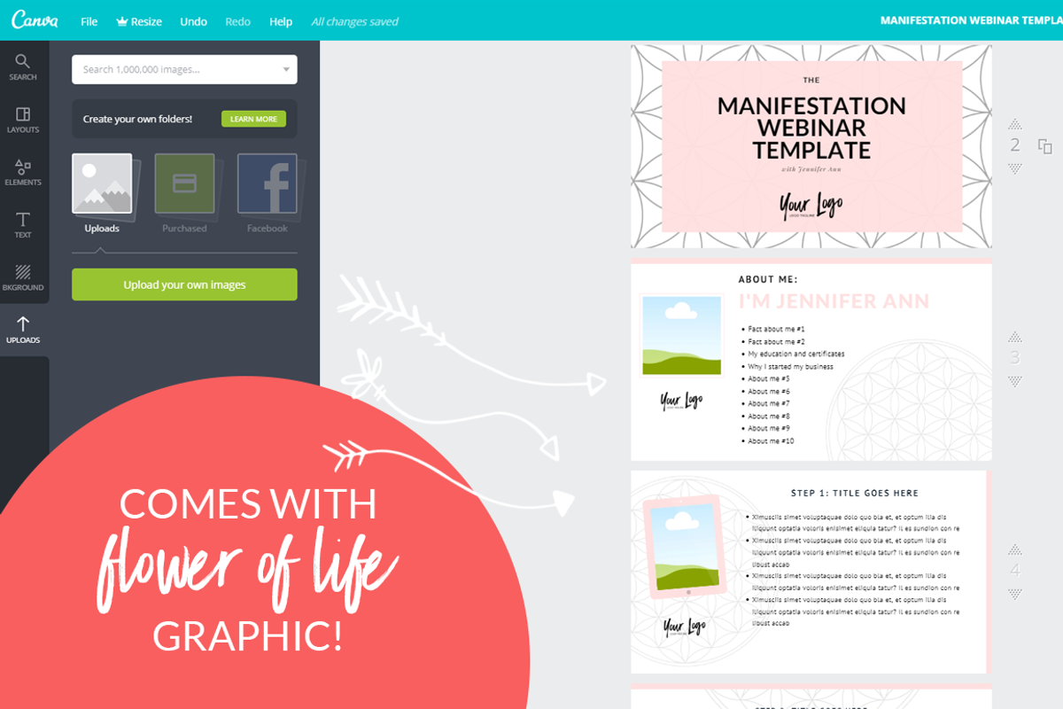 Manifestation Webinar CANVA Template, a Presentation Template by Coral Antler (Photo 3 of 3)