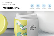 Cosmetic Packaging Bottle/Jar Mockup, a Packaging Mockup by megostudi0 (Thumbnail 4 of 5)