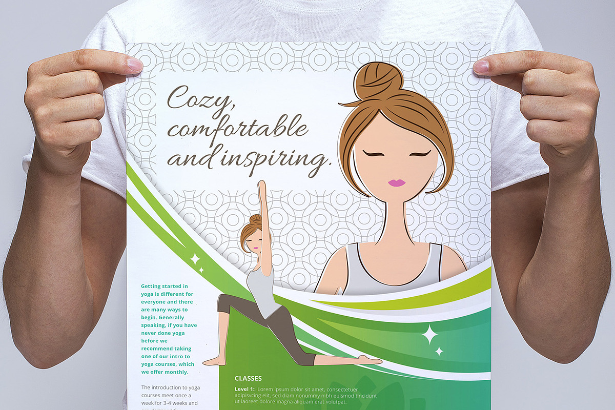 A3 Yoga Studio Poster Template, a Flyer Template by BrandPacks (Photo 2 of 2)