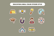 30 EDUCATION LINEAL COLOR STICKER, an Object Graphic by agusrahar (Thumbnail 3 of 4)