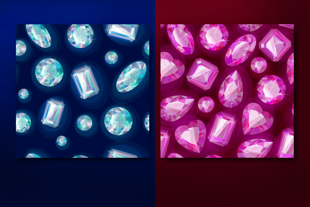 Gems Patterns, a Pattern Graphic by GreyLilac