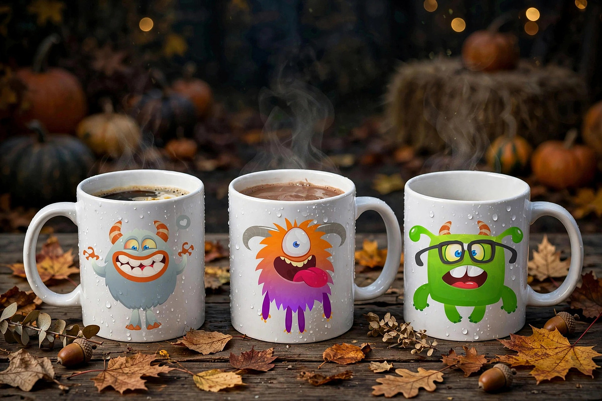 Puffy Pops - 6 Cute Monsters, a Decorative Illustration by D R A W K M A N (Photo 3 of 9)